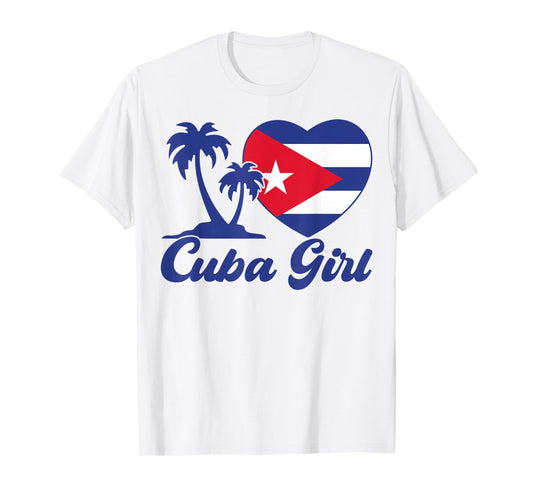 Cuba-Shirt Cuban Girl Flag Cubanita Hispanic Heritage Kids T-Shirt