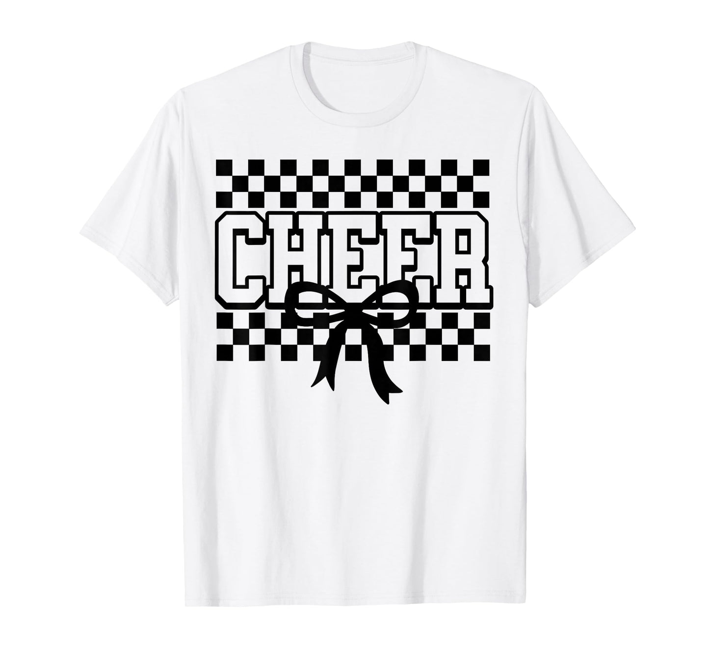 Checkered Cheer Cheerleading for Cheerleader Youth BFF Squad T-Shirt