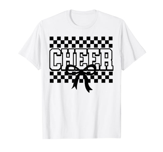 Checkered Cheer Cheerleading for Cheerleader Youth BFF Squad T-Shirt