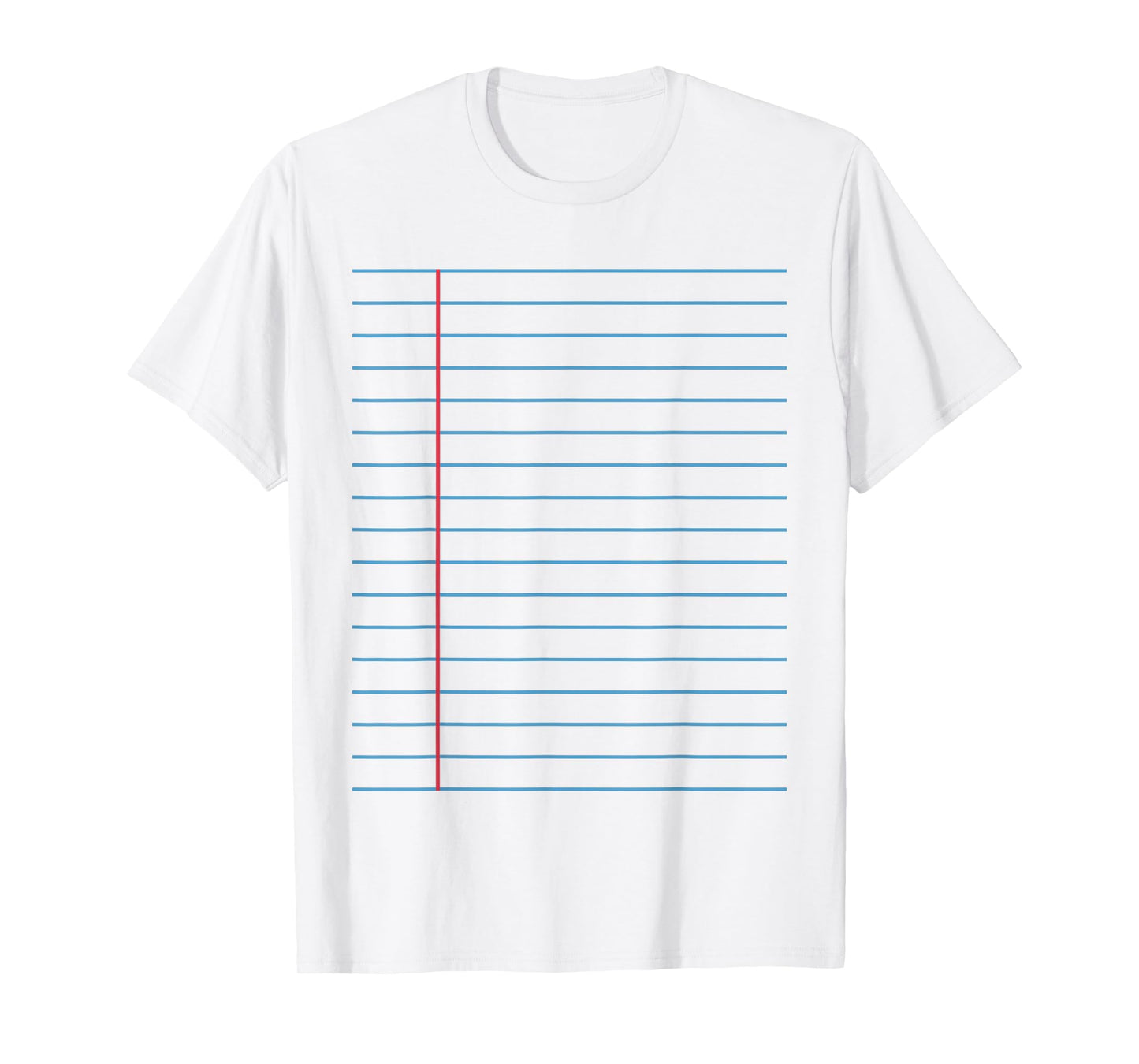 College Ruled Lined Paper Student Teacher Professor Costume T-Shirt