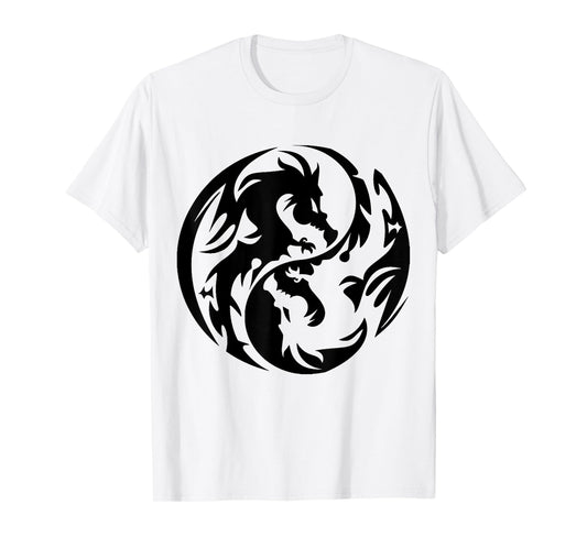 Tribal Yin Yang Dragons T-Shirt