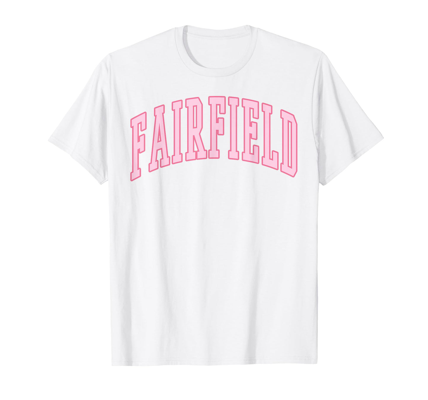 Fairfield Vintage Preppy Varsity Pink Sports T-Shirt