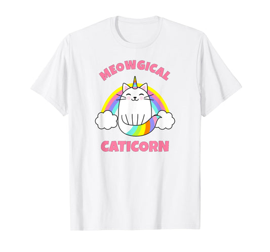 Caticorn Rainbow T-Shirt Meowgical Cat Unicorn Kittycorn Tee