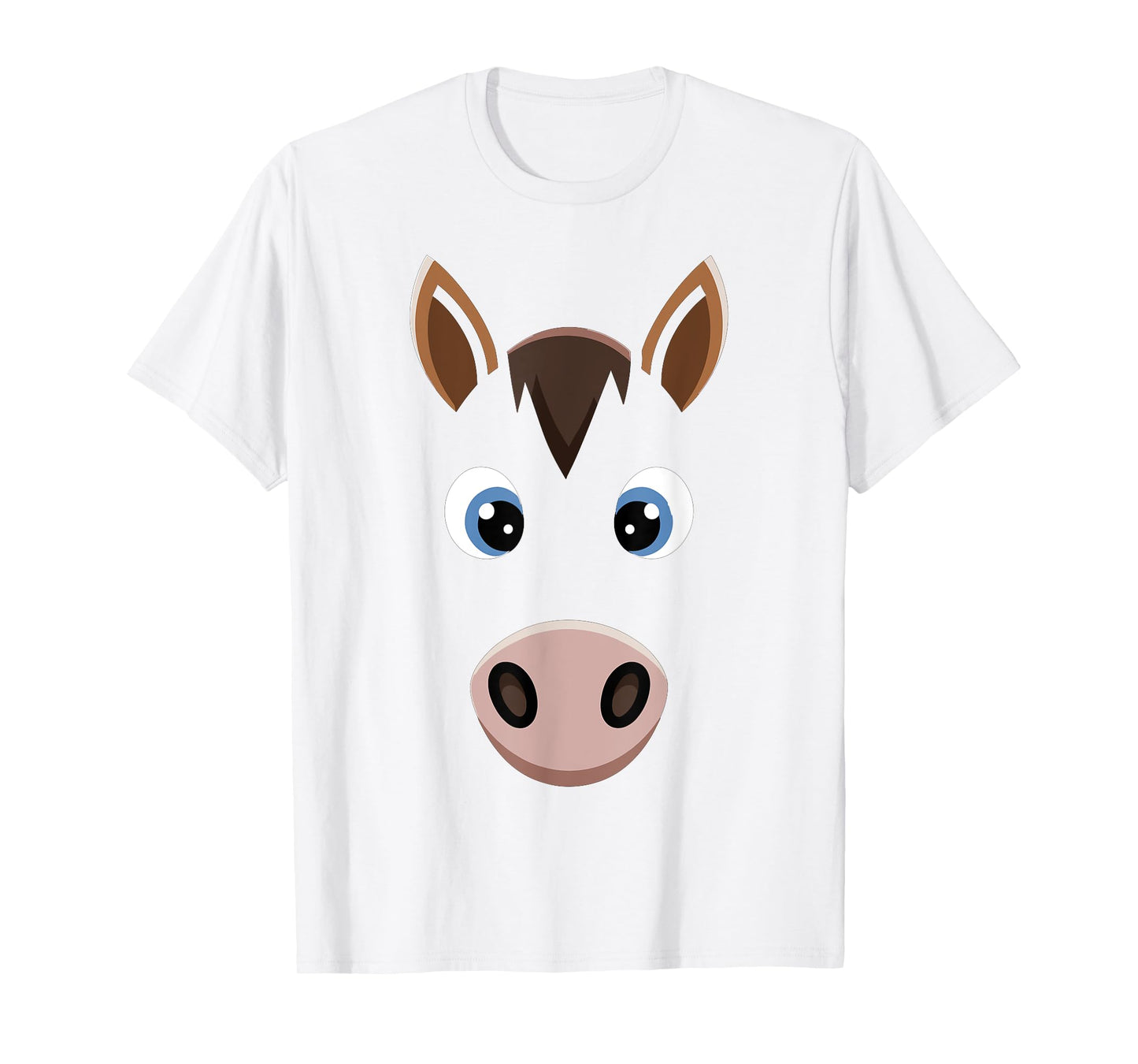 Halloween Horse Face Tshirt Costume Kids Cute Themed Horsey T-Shirt