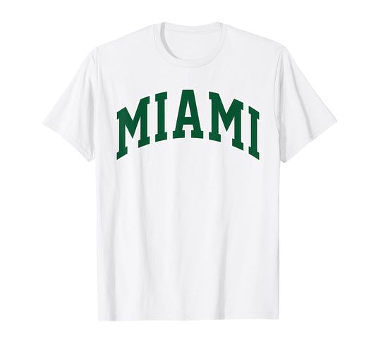 Retro Miami Men Miami Women Vintage Green White FL Souvenir T-Shirt