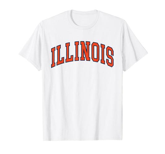 Retro Illinois Orange Tee Vintage Illinois Blue Throwback IL T-Shirt