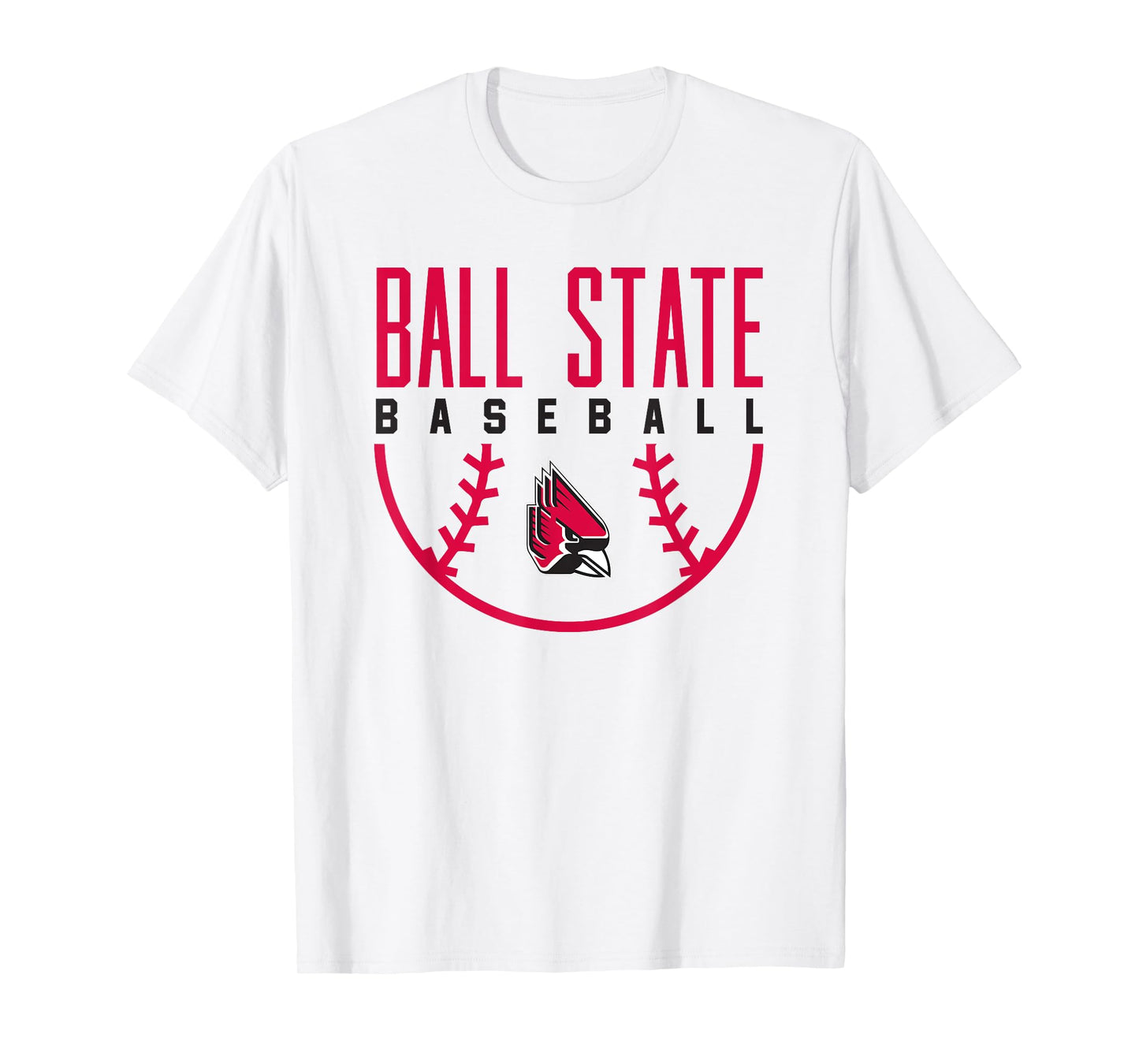 Ball State University Cardinals Baseball Arch T-Shirt
