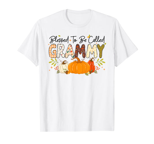 Blessed Grammy Pumpkin Fall Autumn Thanksgiving Mom Women T-Shirt