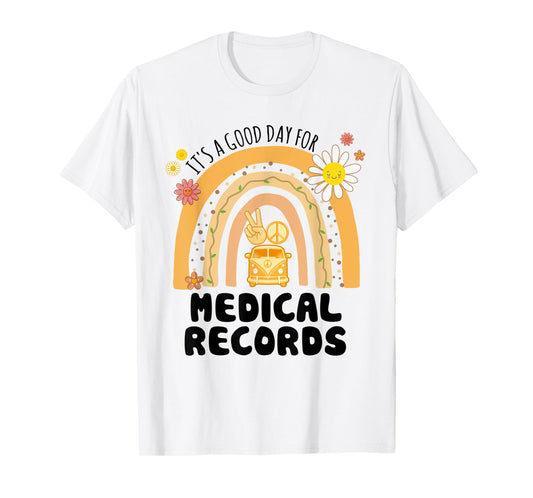 Rainbow Groovy Peace Medical Records Vintage T-Shirt