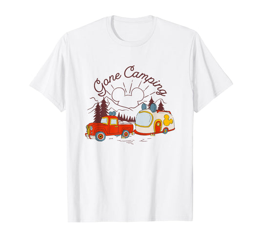 Disney Mickey And Friends Gone Camping Retro Trailer T-Shirt