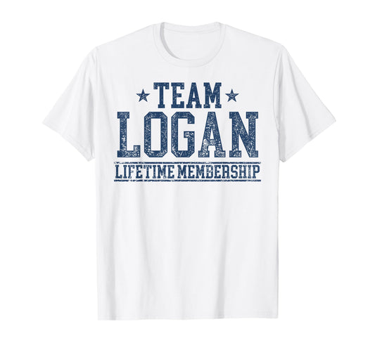 Team Logan Lifetime Member Personalized Surname Last Name T-Shirt