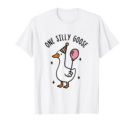 One Silly Goose Funny 1st First Birthday T-Shirt