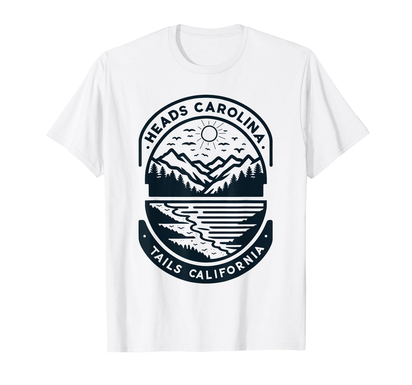 Heads Carolina Tail California Retro Vintage T-Shirt