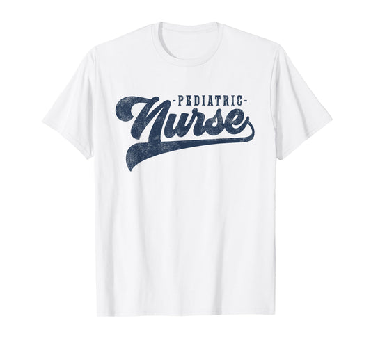 Pediatric Nurse Cute Vintage Graphic T-Shirt