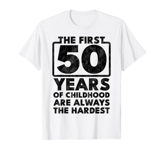 Vintage 50 Birthday Decorations Men Gag Funny Gift T-Shirt