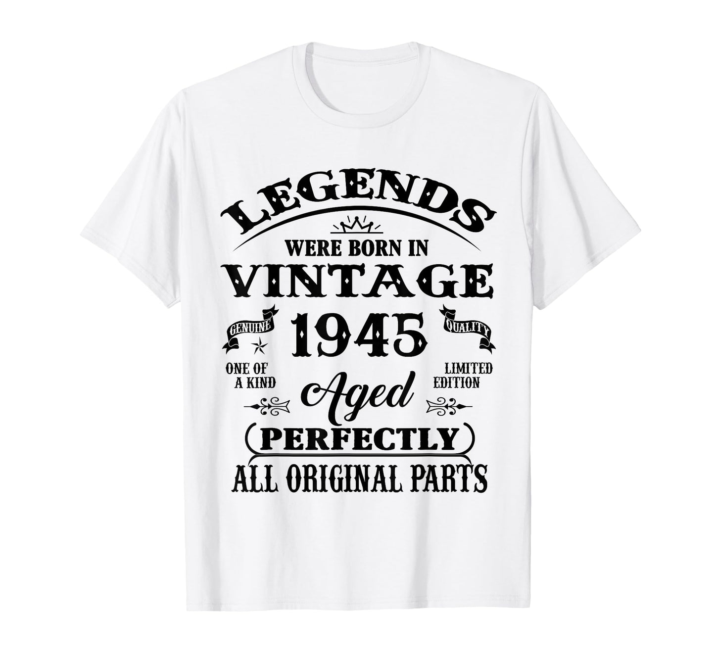 81st Birthday Gift Legend Born in 1945 81 for Years Old T-Shirt