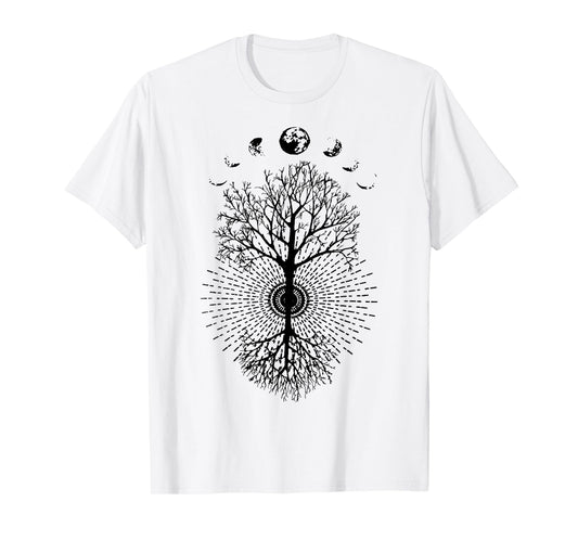 Phases of the Moon Tree Shirt