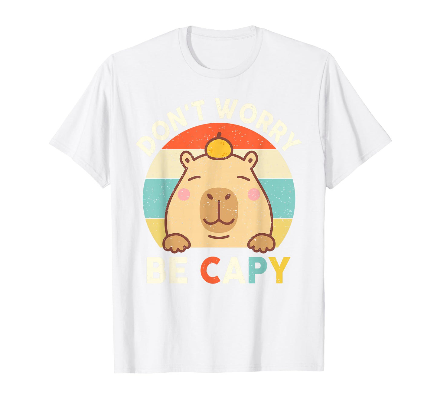 Capybara Shirt Kids Toddler Boys Girls Don’t Worry Be Capy T-Shirt