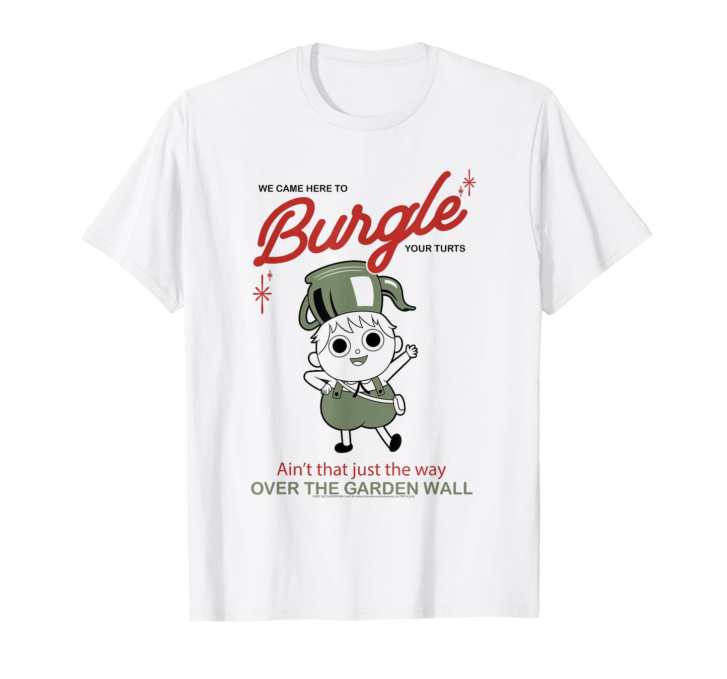 Over The Garden Wall Burgle Your Turts Greg Cute Cartoon T-Shirt