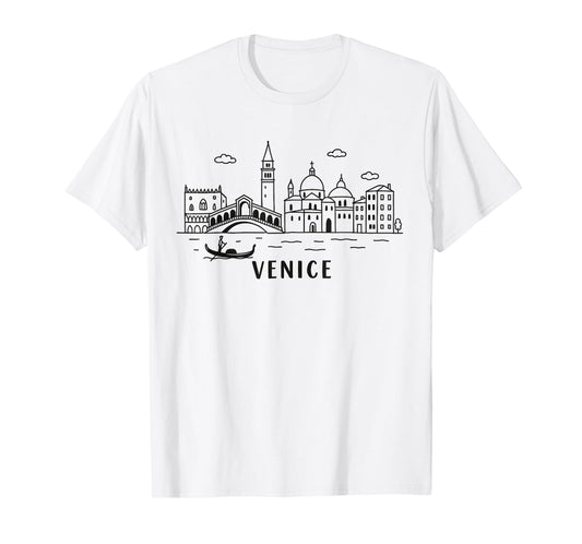 Venice Italy Skyline Graphic Travel Venezia Italia Souvenir T-Shirt