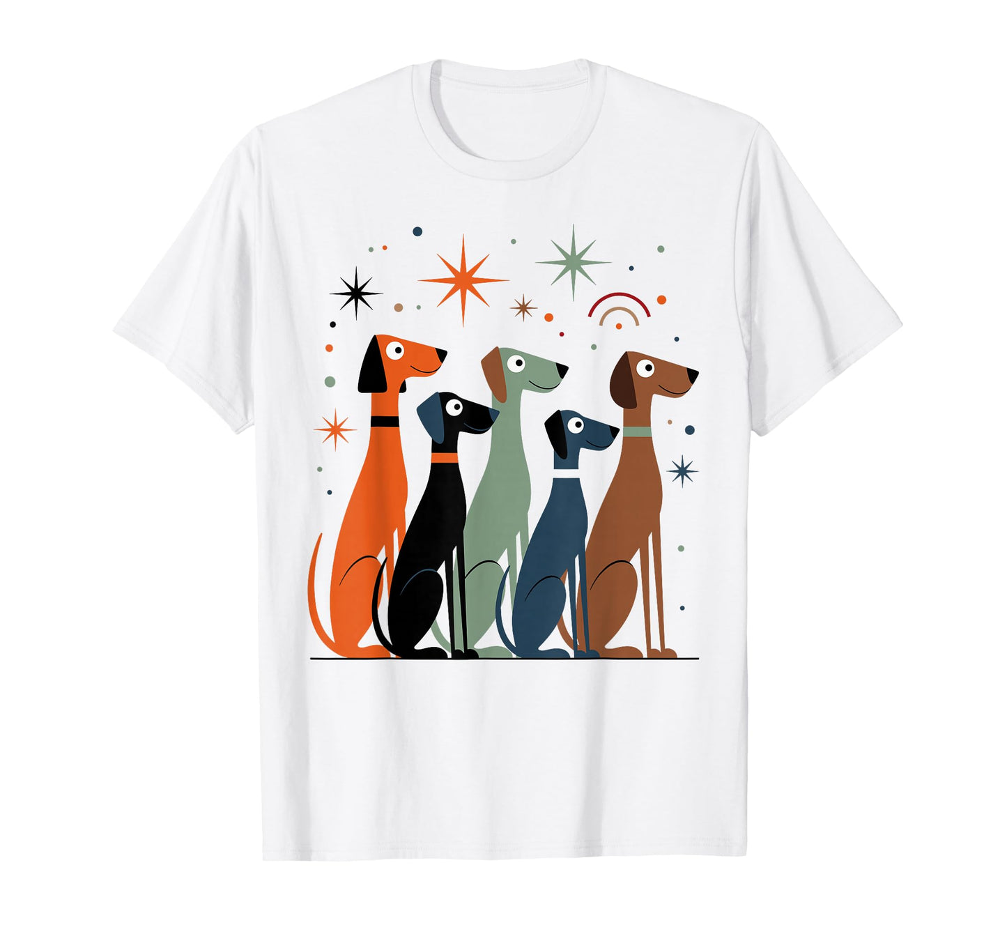 Mid-Century, Retro Dogs, Modern Atomic Age, 50s & 60s Style T-Shirt