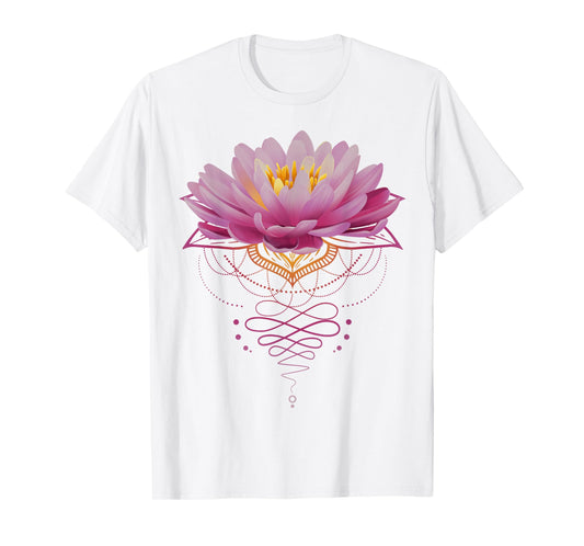 Spiritual Lotus Flower Unalome Zen Meditation Yoga Lovers T-Shirt