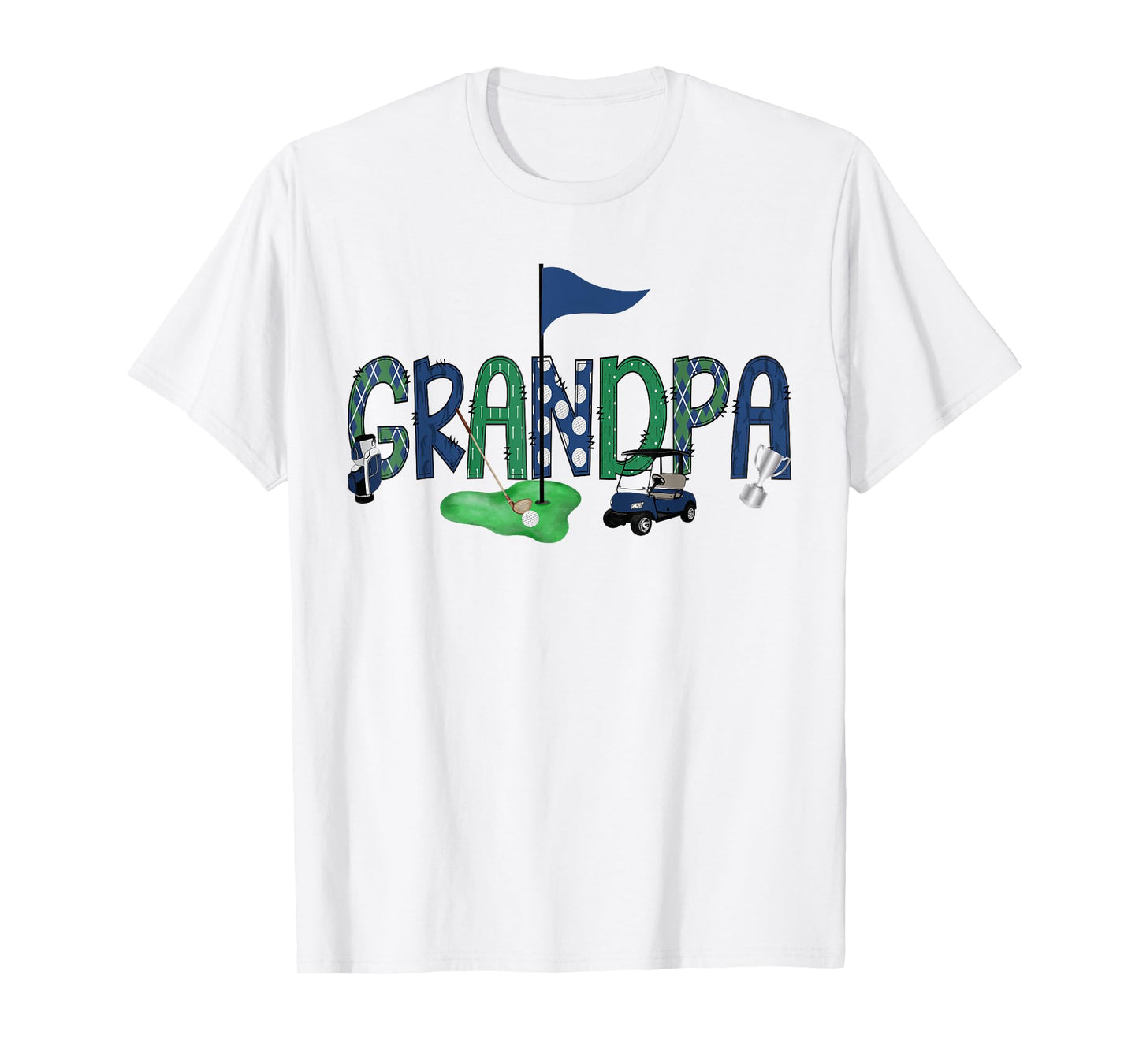 Grandpa Of The Birthday Boy Hole in One Golf Sport Matching T-Shirt