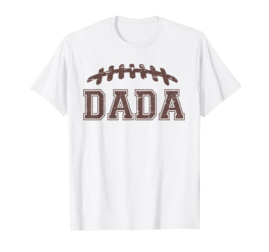 Dada of The 1 Year Old Football 1st Year Down Birthday Boy T-Shirt