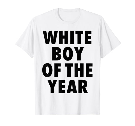 White Boy of The Year for Men Boys Kids Funny Graphic T-Shirt