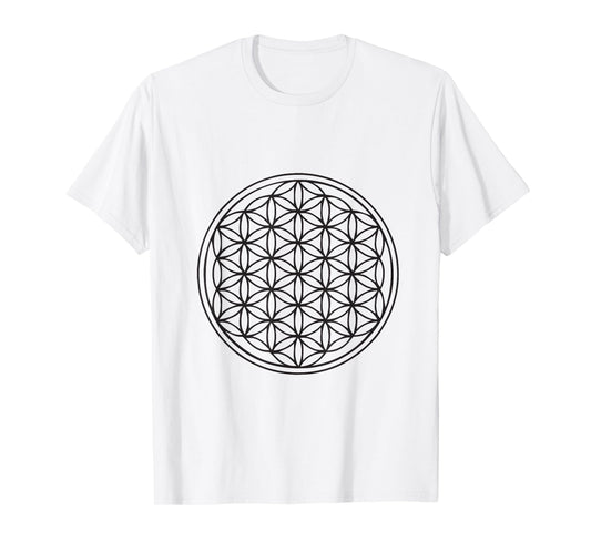 Classic Flower of Life T-Shirt Sacred Geometry Yoga New Age T-Shirt