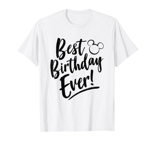 Disney Mickey And Friends Best Birthday Ever Classic Logo T-Shirt