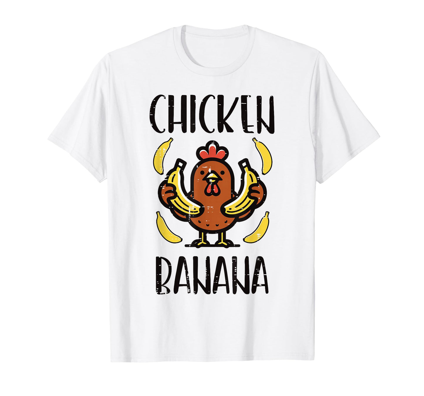 Chicken Banana Cute Song Dance Fruit Kids Youth Men Women T-Shirt