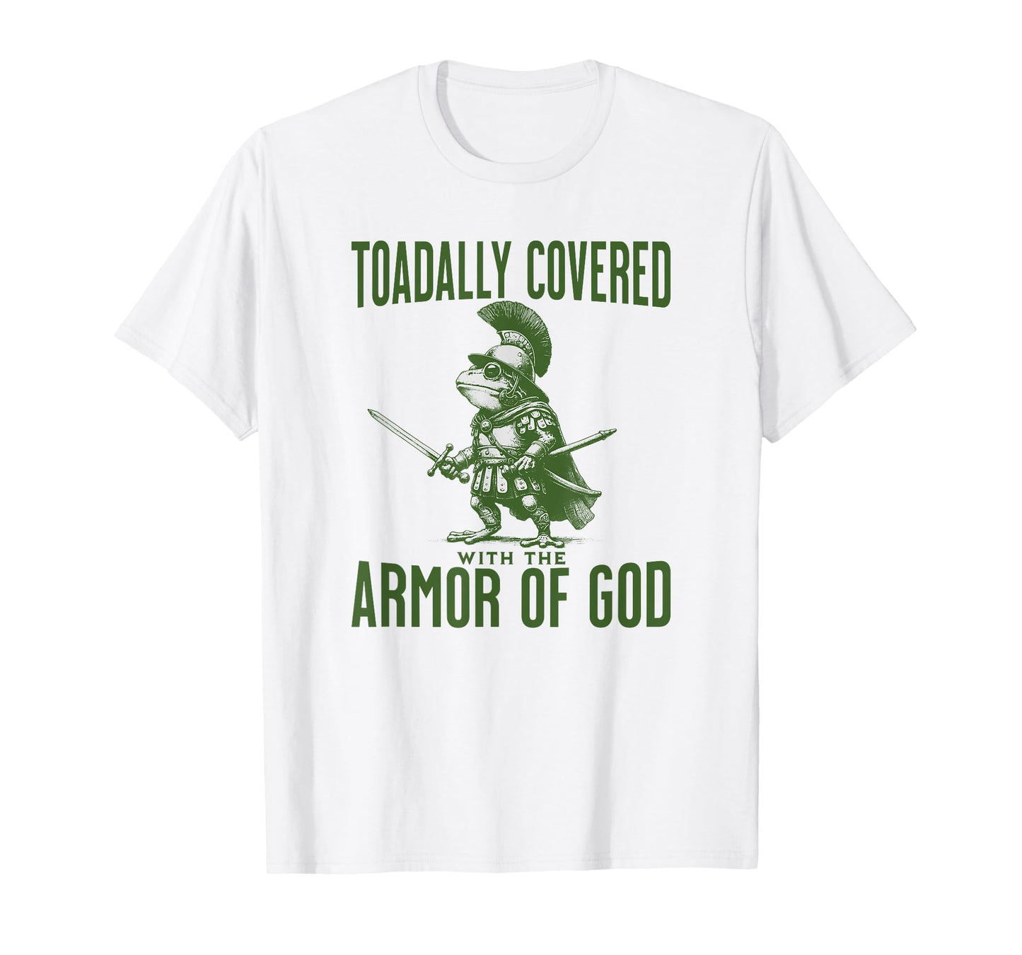 Funny Christian Meme Frog God Armor Bible Verse Jesus Trendy T-Shirt