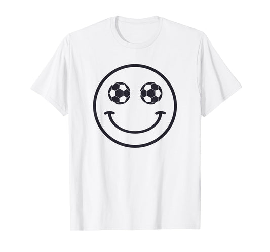 Smile Soccer Ball Cool Futbol Equipment for Girls Boys Kids T-Shirt