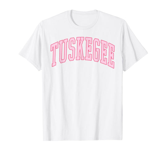 Tuskegee Vintage Preppy Varsity Pink Sports T-Shirt