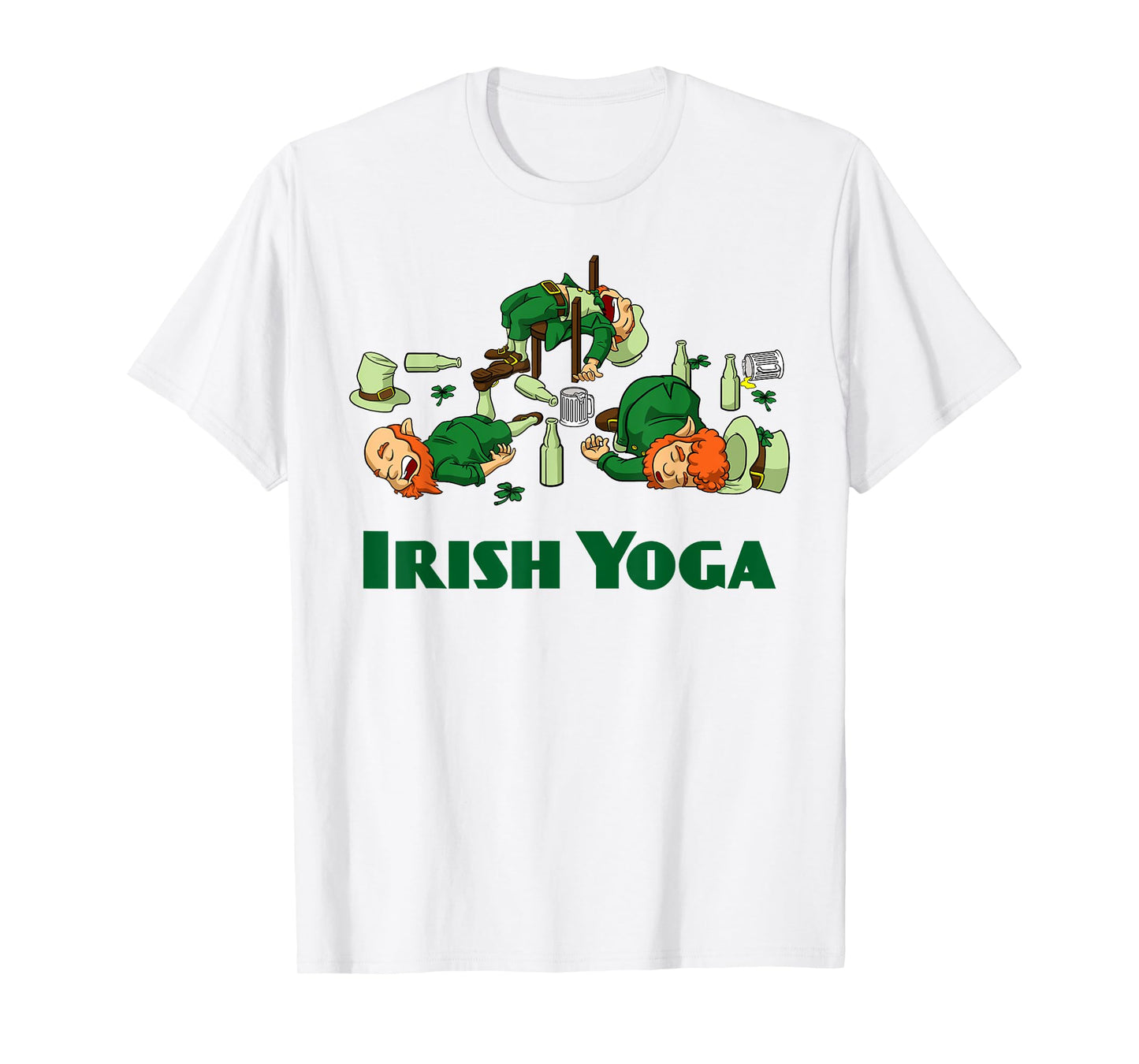Irish Yoga Funny St. Patrick's Day Party Leprechaun Matching T-Shirt
