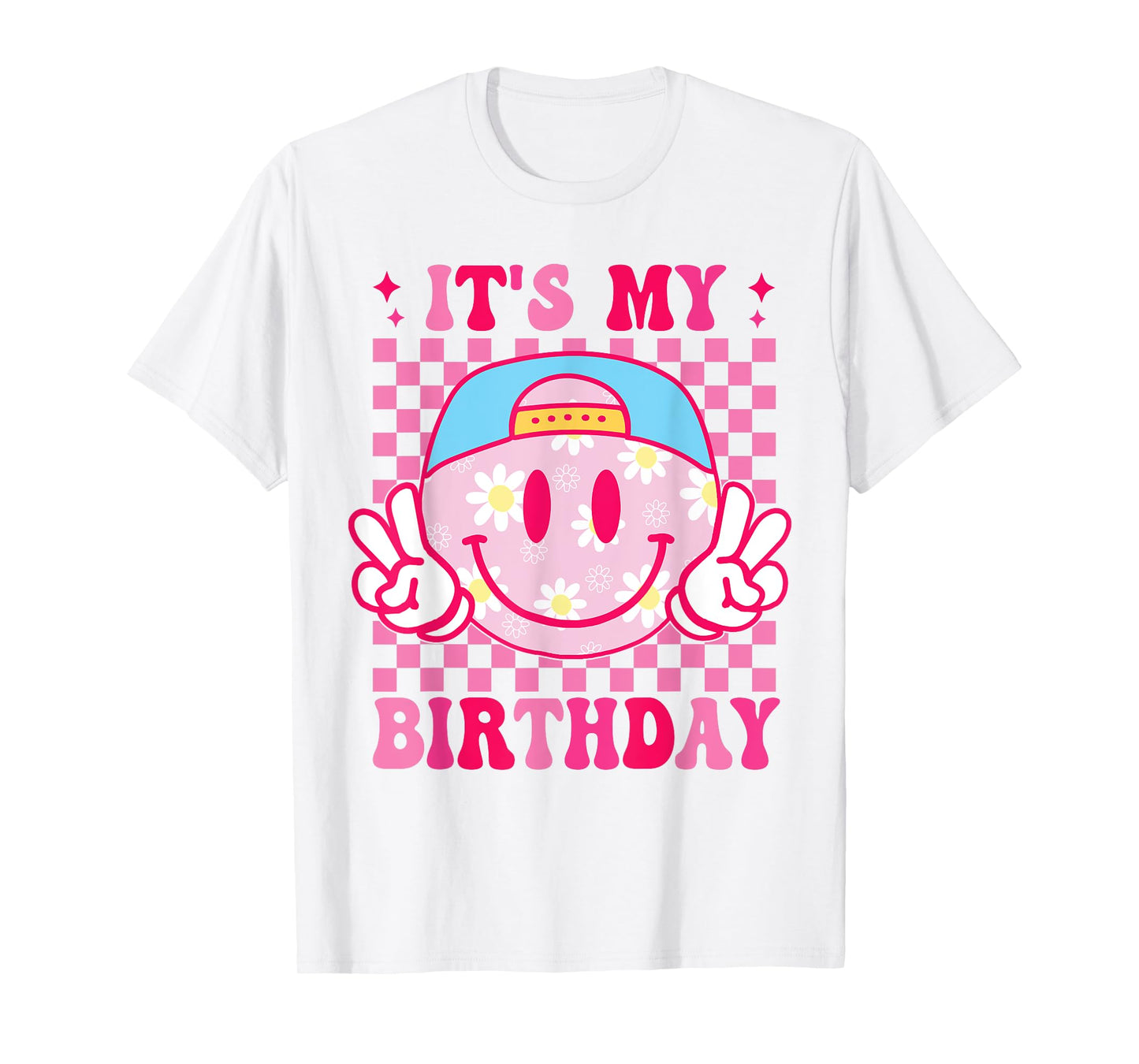 Groovy It's My Birthday Women Teens Girls Kids Bday Party T-Shirt