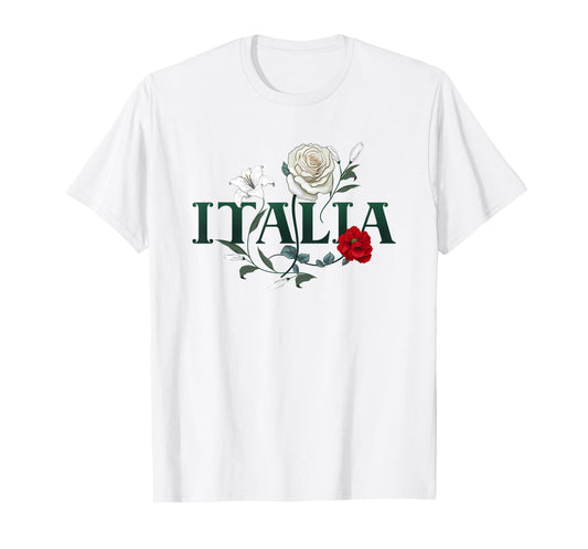 Flowers of Italy - Vintage Style Minimalist Boho T-Shirt