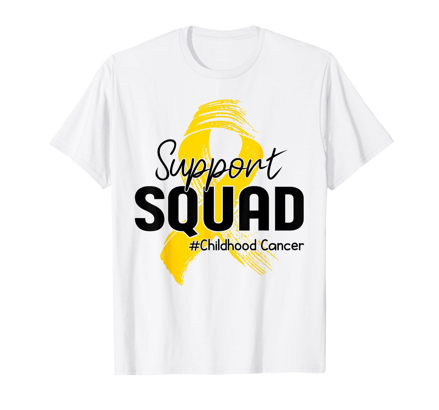 Childhood Cancer Awareness Support Squad Gold Ribbon Kids T-Shirt