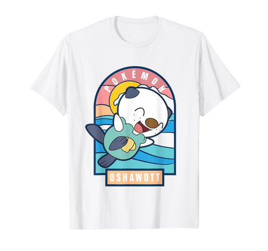 Pokémon Cute Happy Playful Oshawott Colorful Chest Poster T-Shirt