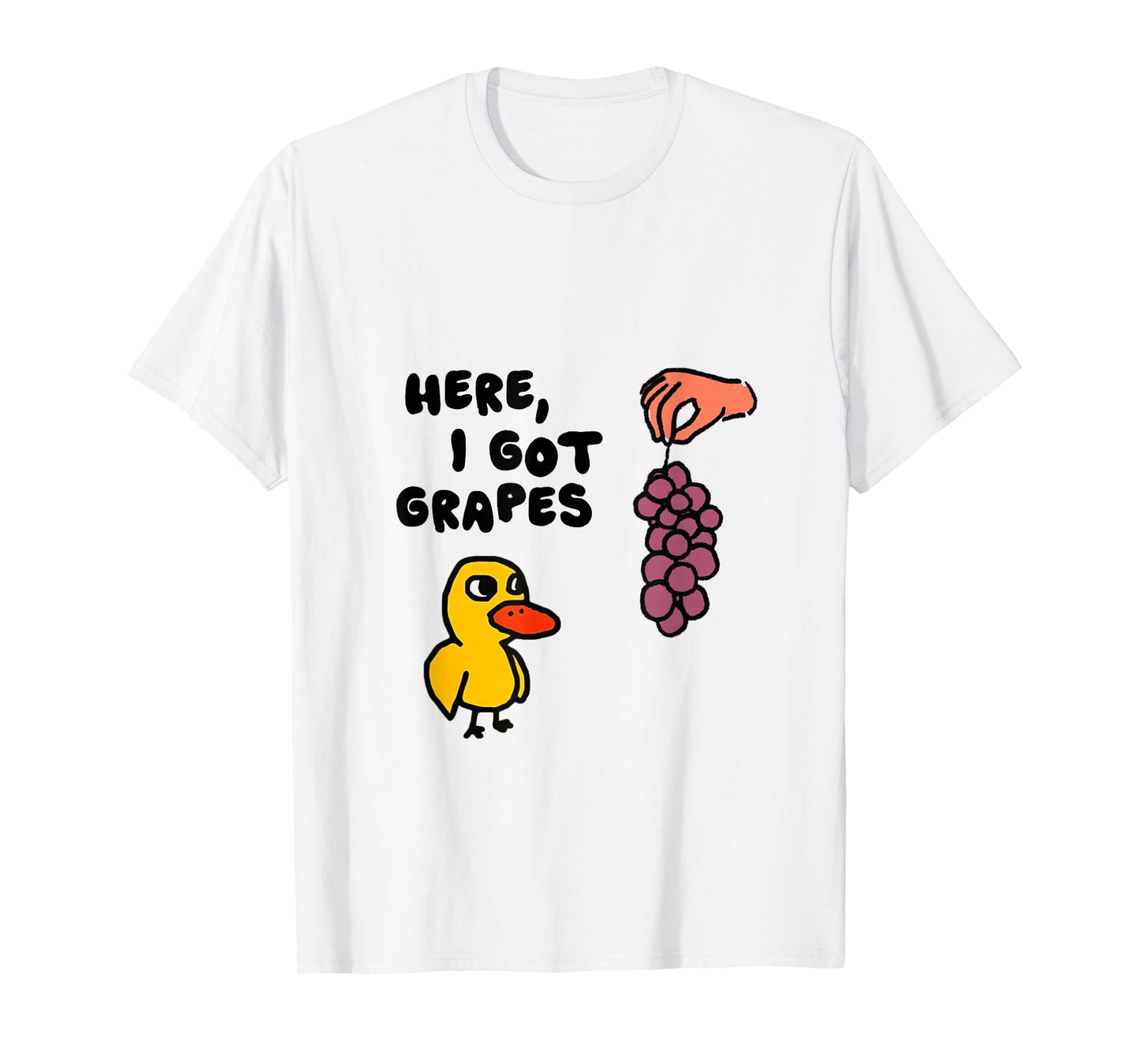 I Got Grapes Duck Design Funny Duck Grapes Lover T-Shirt