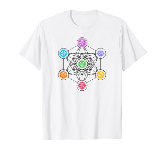 Metatronscube, sacred geometry, chakra, yoga, symbol, 4D T-Shirt