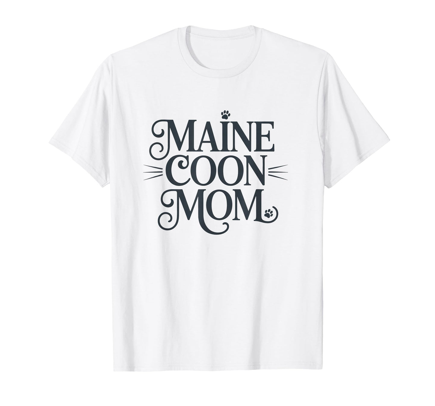 Minimalist Maine Coon Cat Mom Design for Cat Enthusiasts T-Shirt
