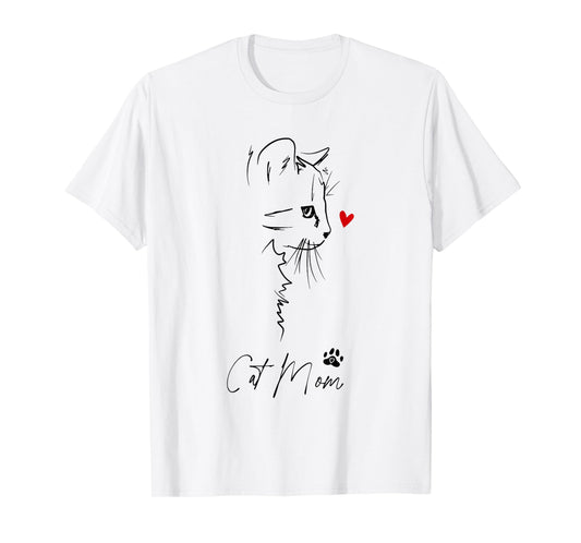 Vintage Retro Cat Mom Cat Owner Funny Mom Mother's Day Women T-Shirt