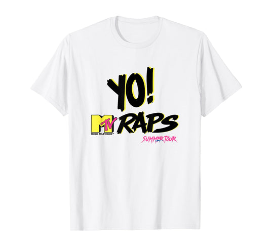 MTV Yo! Raps Summer Tour Neon 90s Retro Hip Hop T-Shirt
