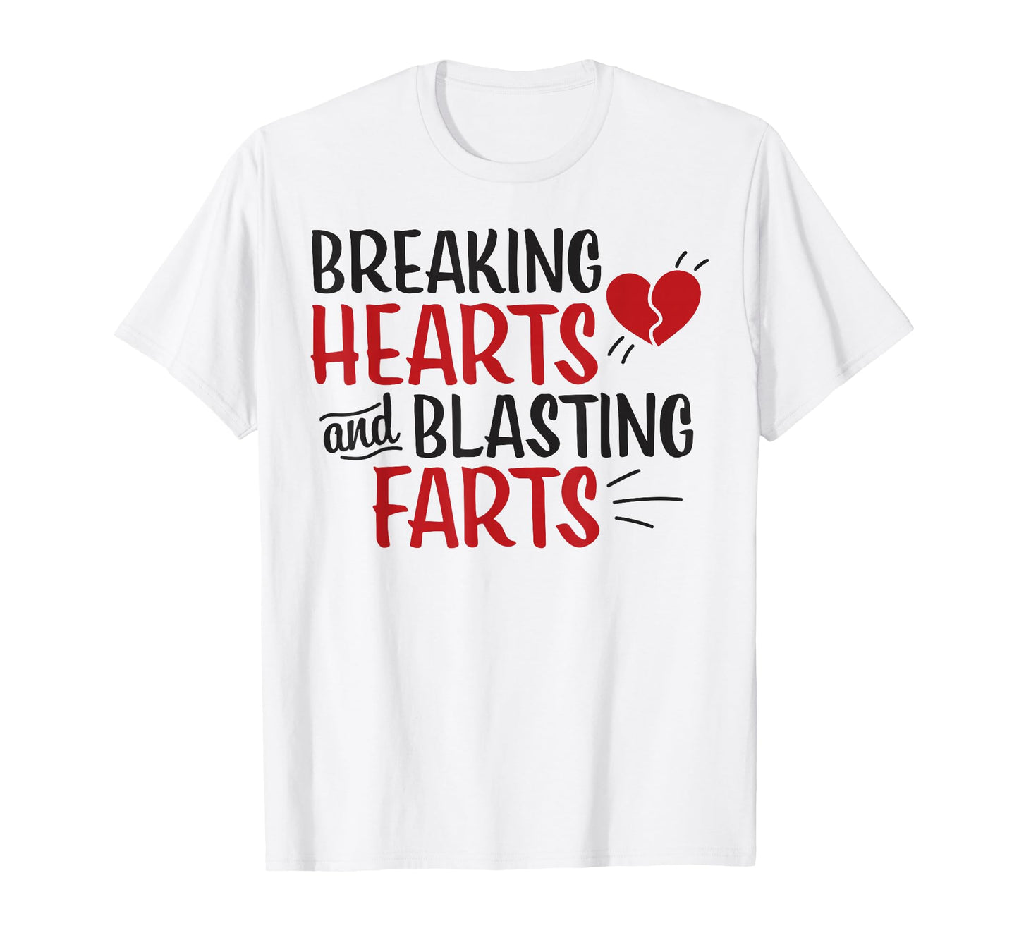Funny Breaking Hearts and Blasting Farts Valentines Day Kids T-Shirt