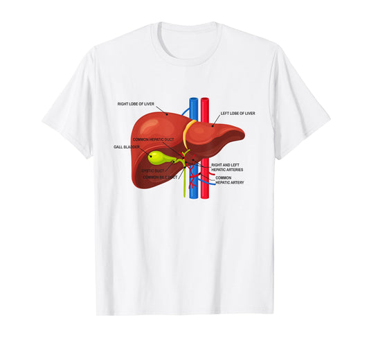 Funny Human Liver Anatomy Anatomical Liver T-Shirt
