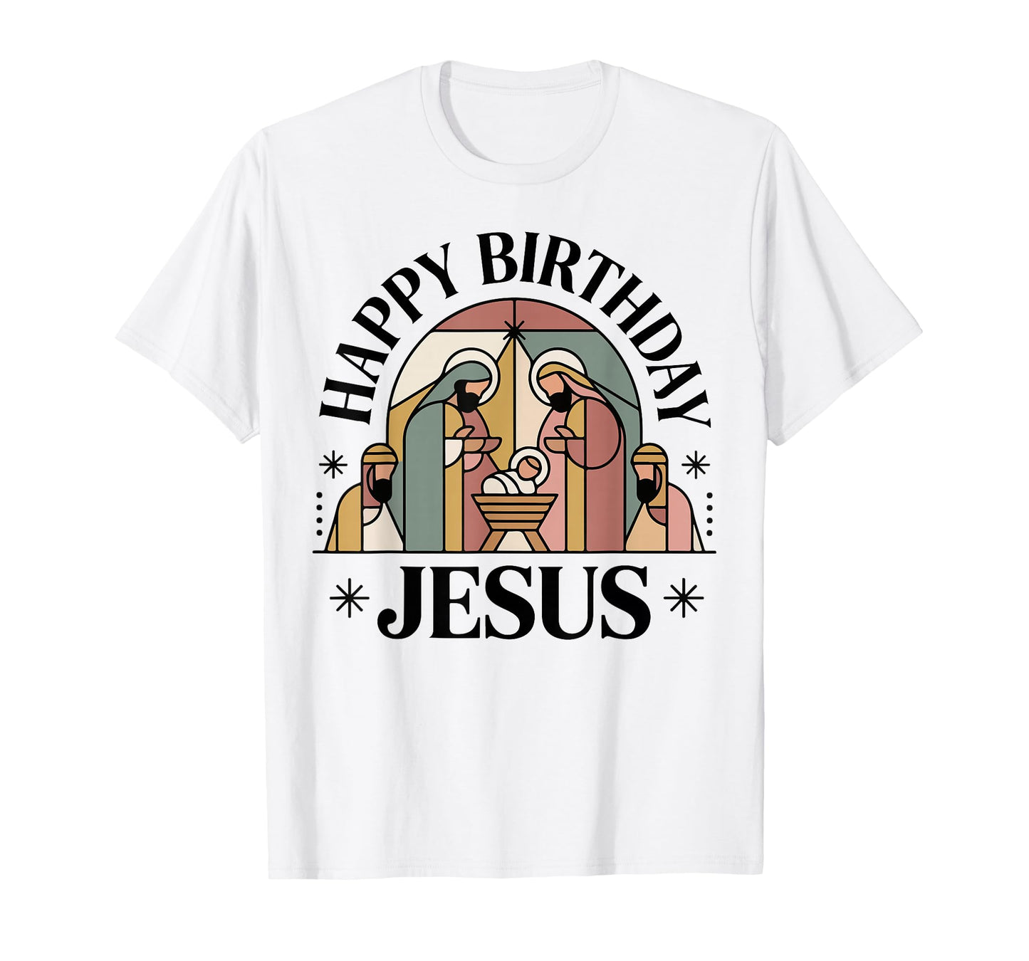 Happy Birthday Jesus Christmas Christian Outfit Toddler Girl T-Shirt