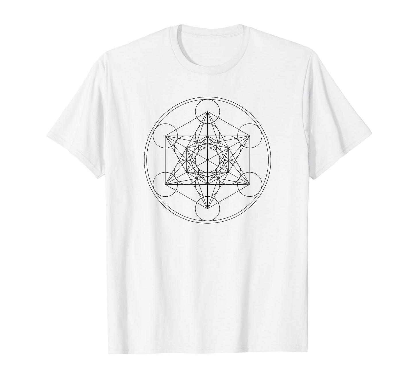 Metatrons Cube Sacred Geometry Yoga Spiritual Symbol 4D T-Shirt