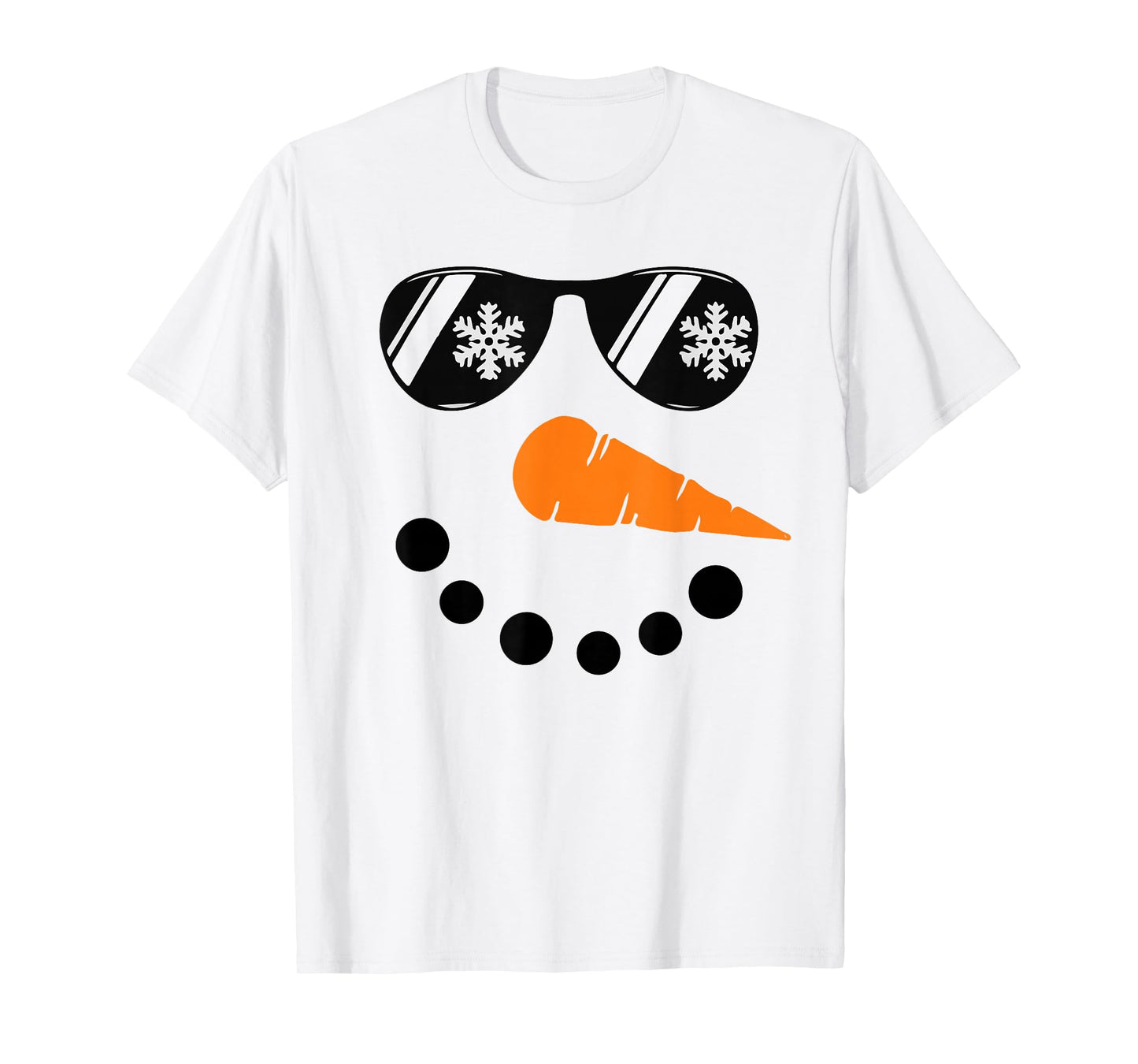 Snowman Face Winter Christmas for Men Boys and Kids T-Shirt